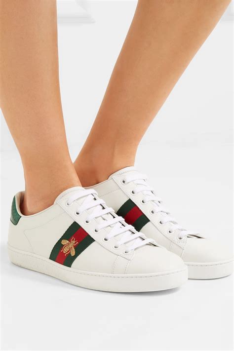 gucci sneaker with bee|gucci ace bee embroidered sneakers.